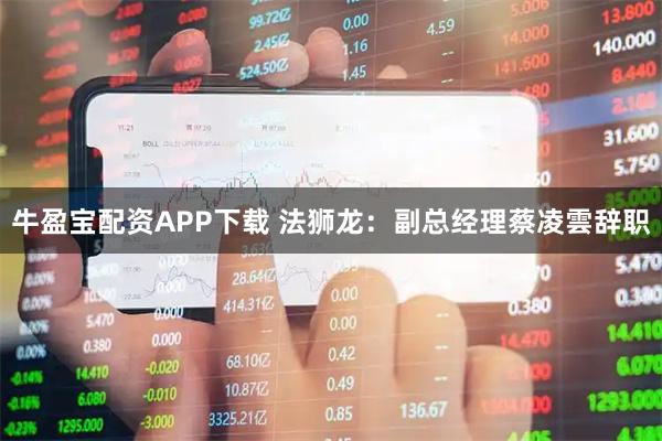 牛盈宝配资APP下载 法狮龙：副总经理蔡凌雲辞职