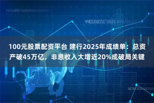 100元股票配资平台 建行2025年成绩单：总资产破45万亿，非息收入大增近20%成破局关键